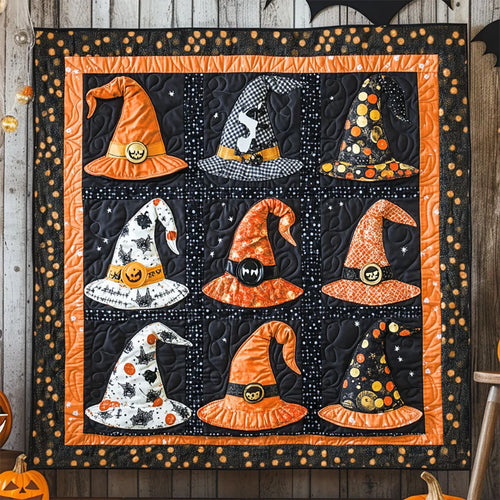 Witch Hat Whimsy Quilt Blanket