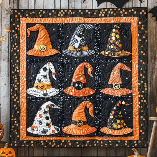 Witch Hat Whimsy Quilt Blanket