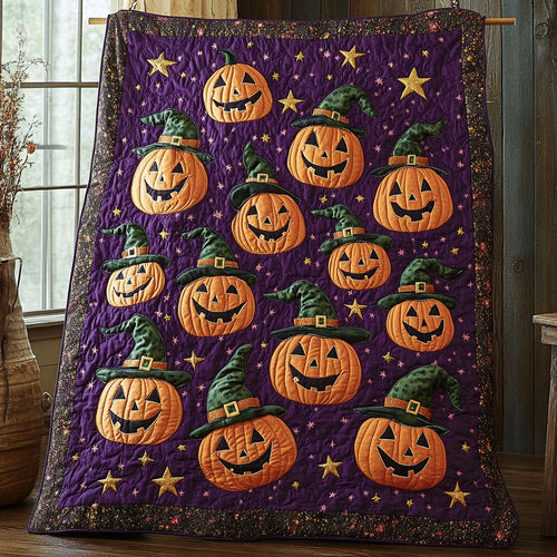 Witch Pumpkin Quilt Blanket