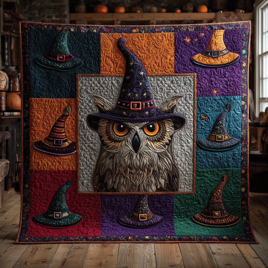 Witchy Owl Quilt Blanket