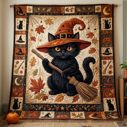 Witchy Whiskers Quilt Blanket
