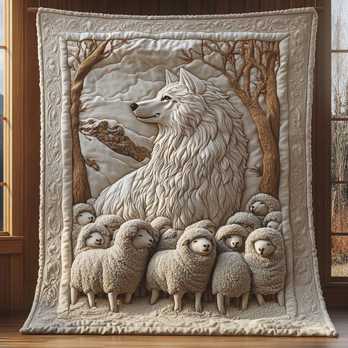 Wolf In Sheep Quilt Blanket
