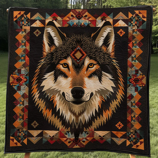 Wolf Native Quilt Blanket