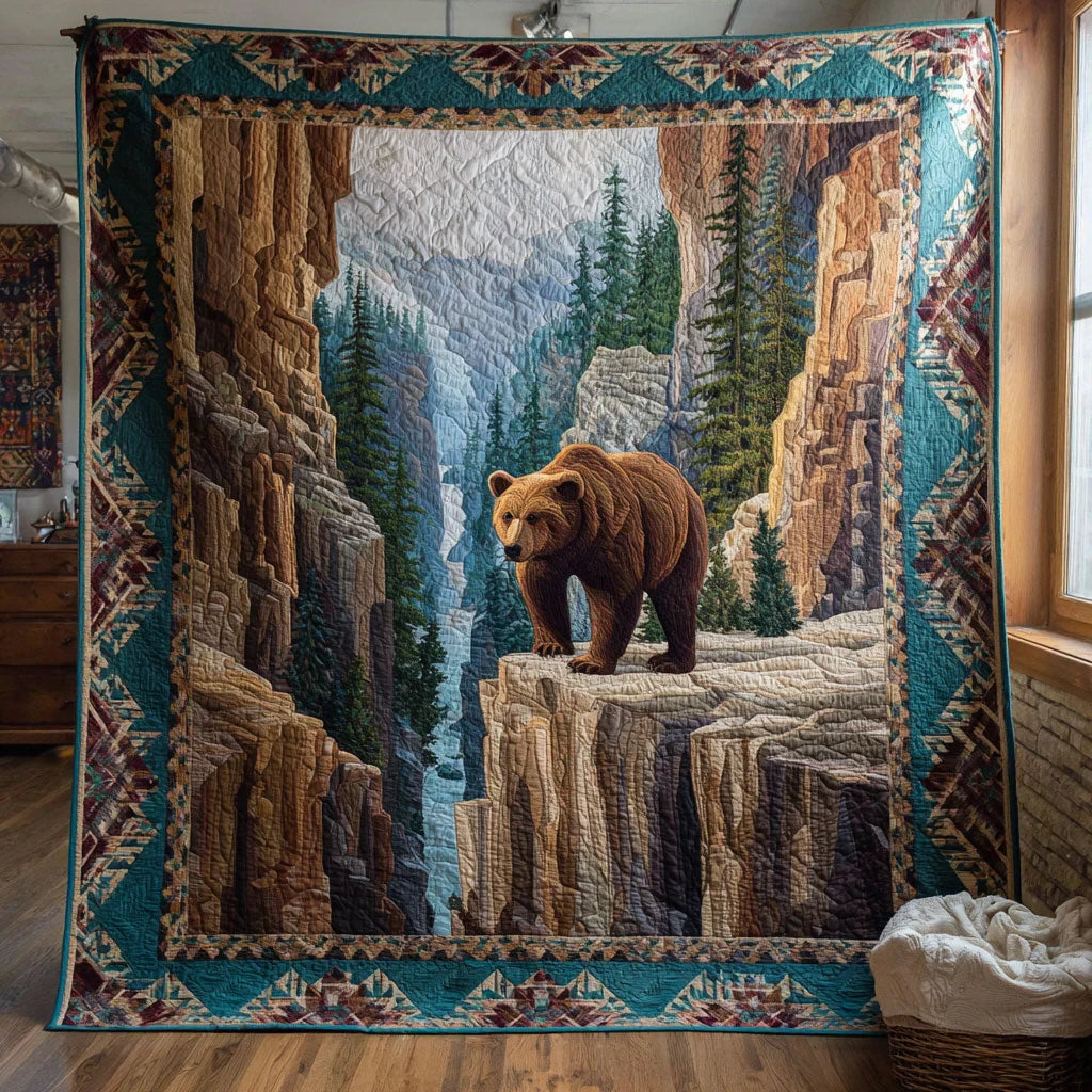 Woodland Bear Quilt Blanket