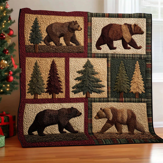 Woodland Bear Quilt Blanket