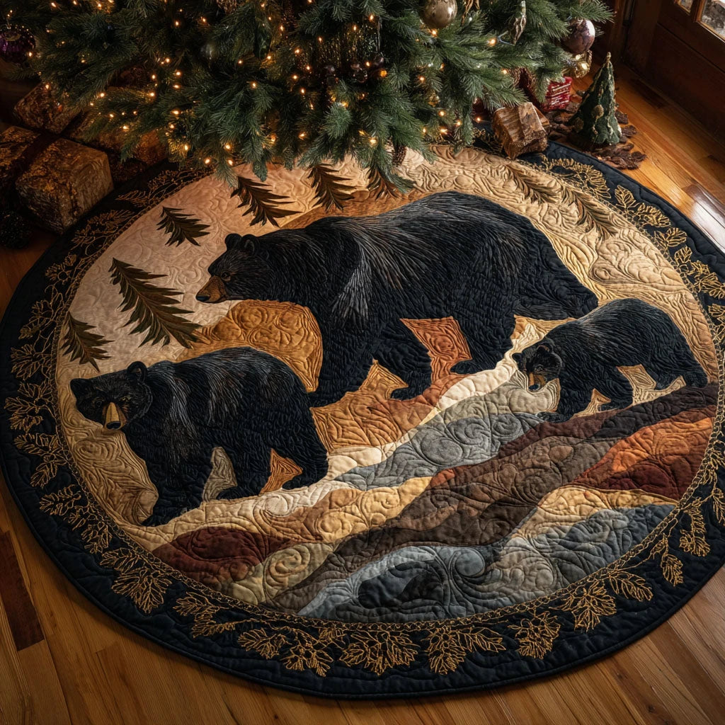 Woodland Family Quilted Round Mat