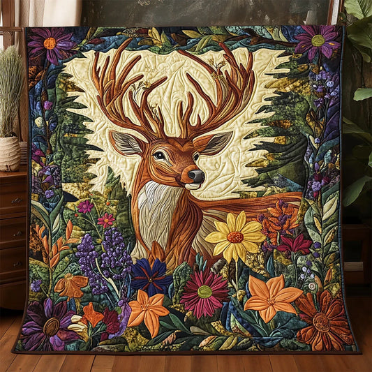 Woodland Majestic Deer Quilt Blanket