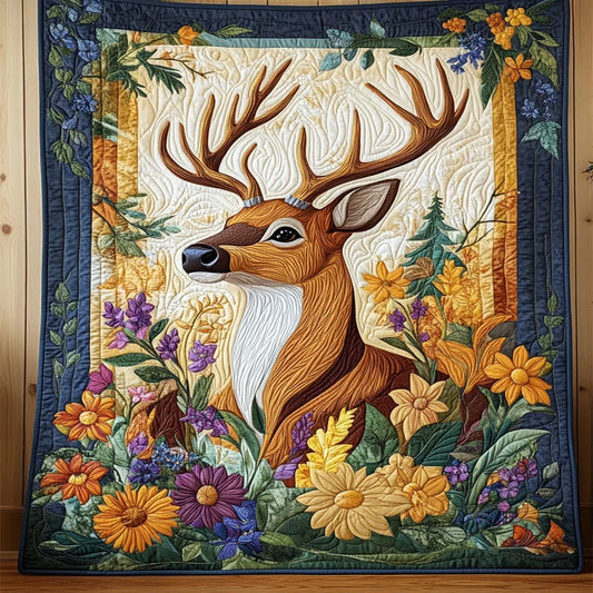 Woodland Majestic Deer Quilt Blanket