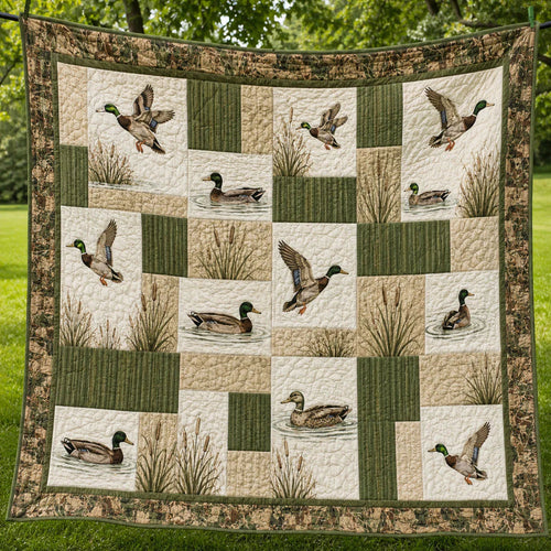 Woodland Wings Quilt Blanket - Quilted Blanket by OtterMia