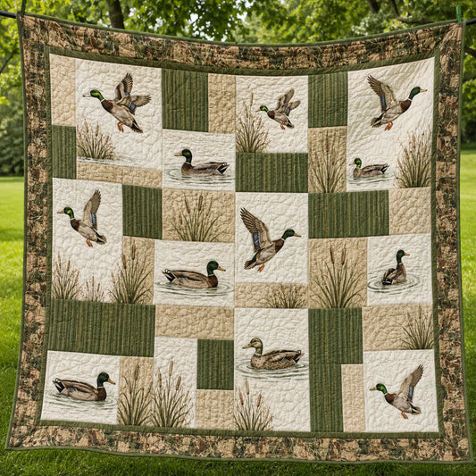 Woodland Wings Quilt Blanket - Quilted Blanket by OtterMia