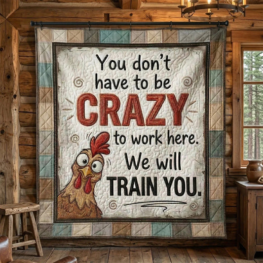 Workplace Humor Chicken Quilt Blanket