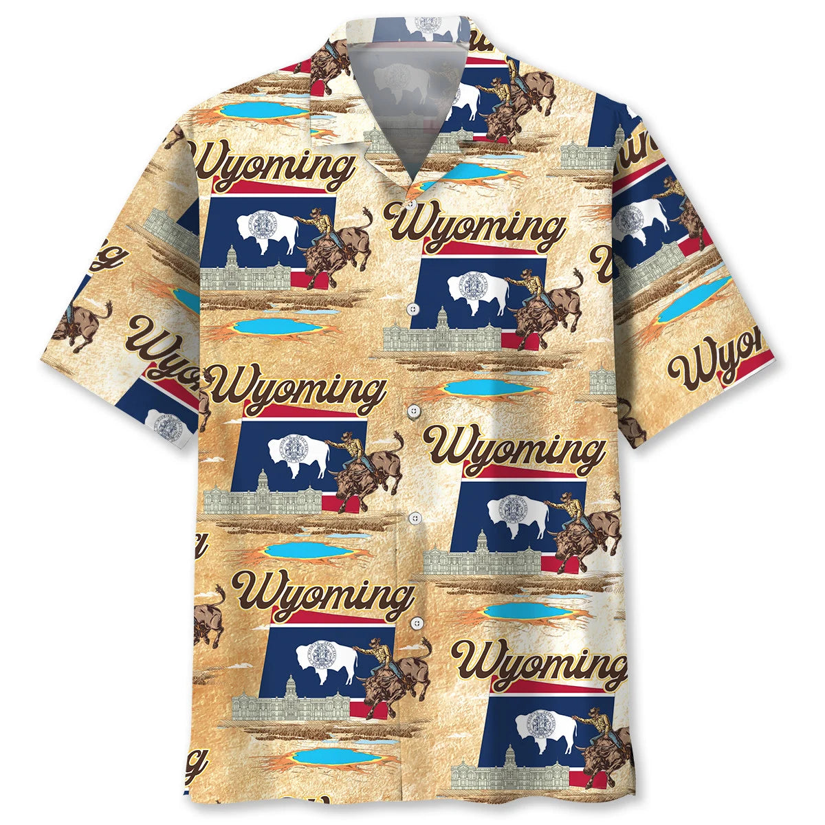 Wyoming the Equality State Hawaiian Shirt, custom shirt gift for men