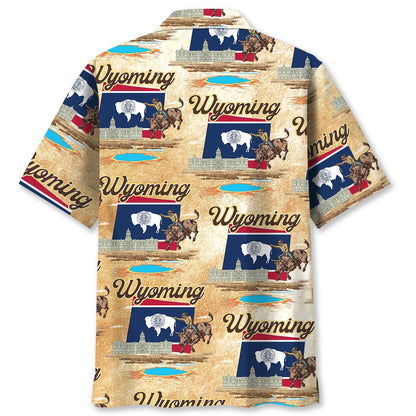 Wyoming the Equality State Hawaiian Shirt, custom shirt gift for men (view 2)