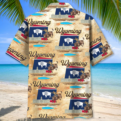 Wyoming the Equality State Hawaiian Shirt, custom shirt gift for men (view 4)