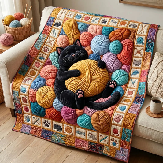 Yarn Ball Quilt Blanket