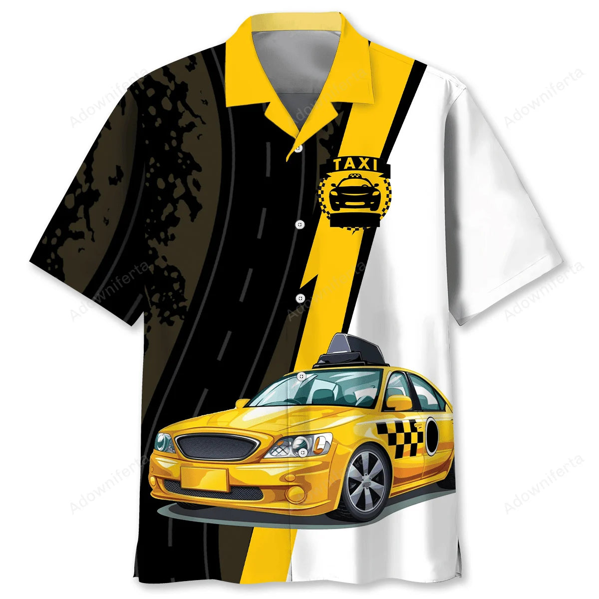 Yellow Taxi Driver Hawaiian Shirt