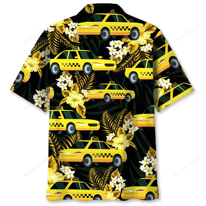 Yellow Taxi Tropical Hawaiian Shirt, custom shirt gift for men (view 2)
