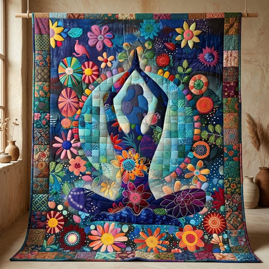 Yoga Quilt Blanket - Quilted Blanket by OtterMia