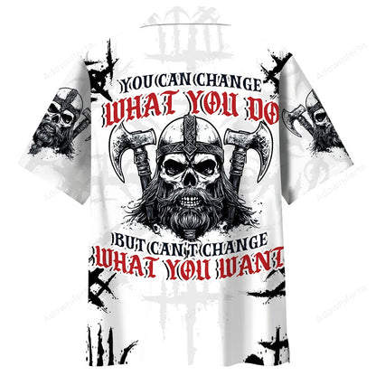 You Can Change What You Do But Can't Change What You Are Hawaiian Shir, custom shirt gift for men (view 2)