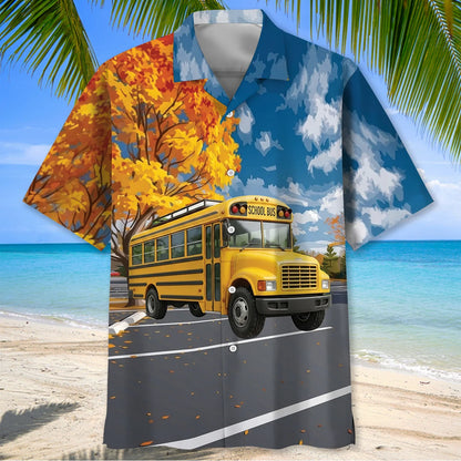 You Can't Scare Me I Drive a School Bus Hawaiian Shirt, custom shirt gift for men (view 6)