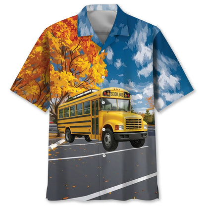 You Can't Scare Me I Drive a School Bus Hawaiian Shirt, custom shirt gift for men (view 7)