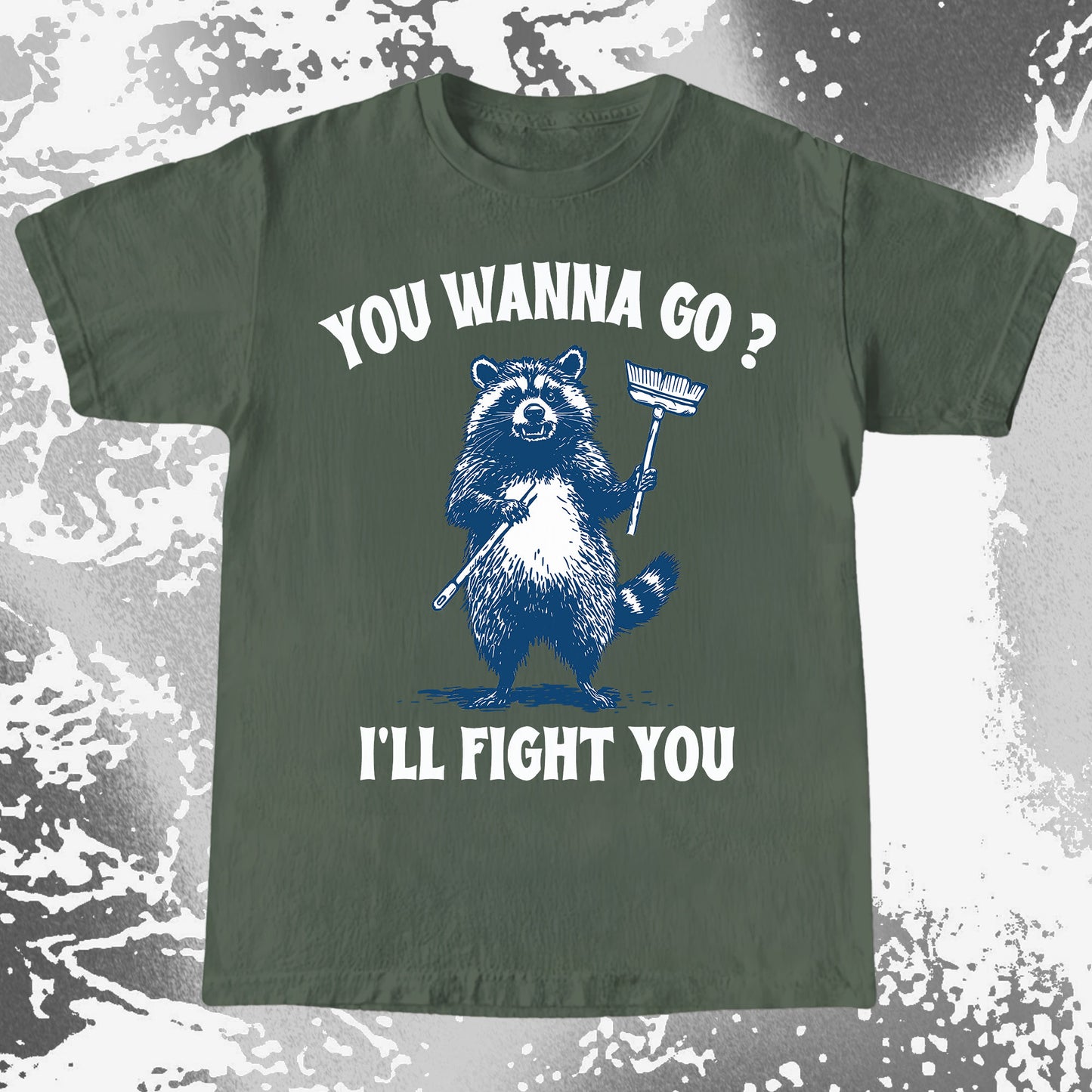 You Wanna Go? I'll Fight You Raccoon Shirt, funny meme tee gift (view 7)