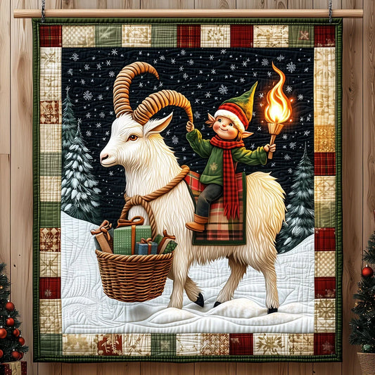 Yule Tide Messenger Quilt Blanket