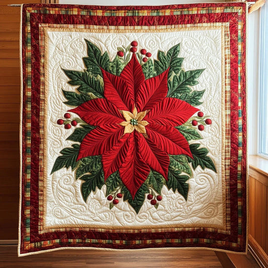 Yuletide Blossom Quilt Blanket