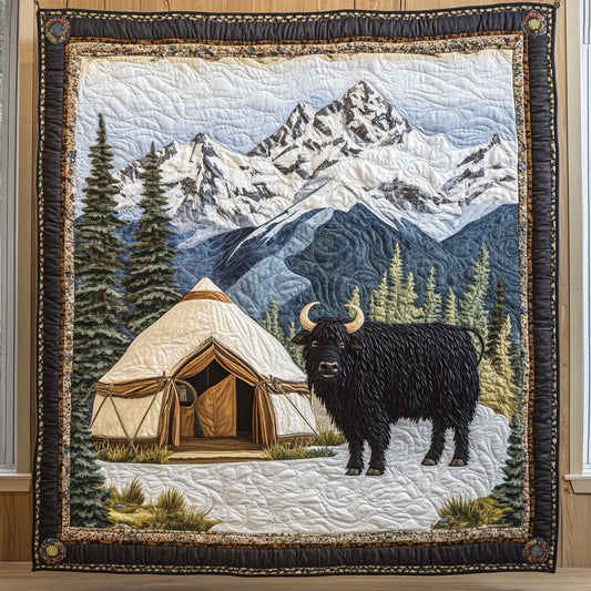 Yurt & Horns Quilt Blanket