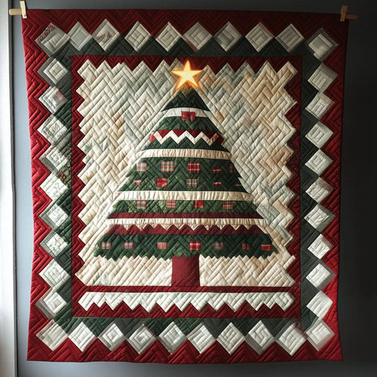 Zigzag Chevron Christmas Tree Quilt Blanket