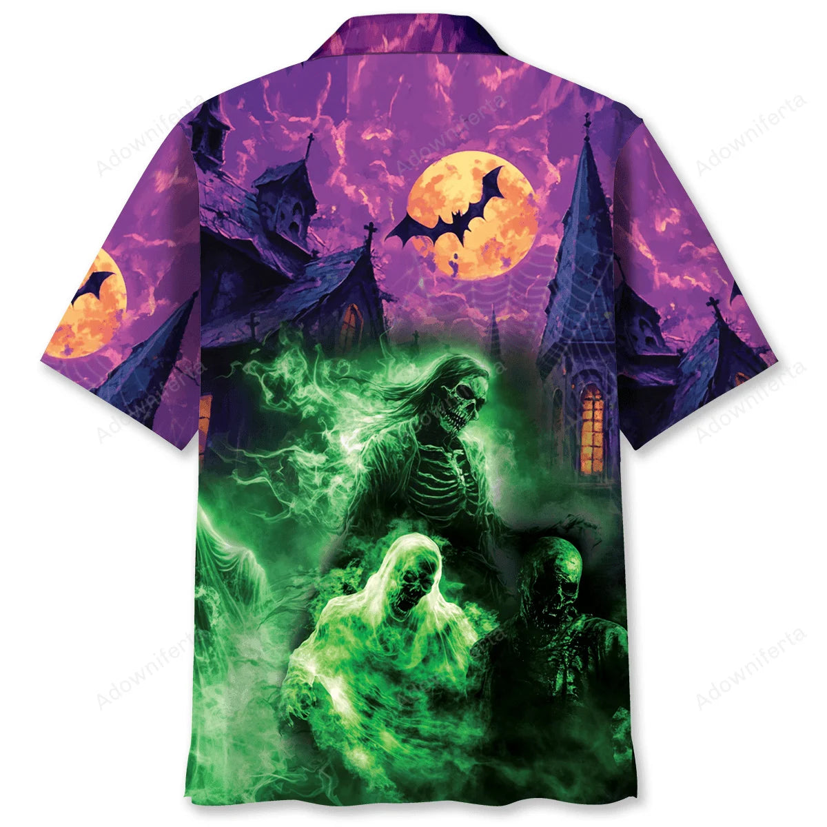 Zombie Halloween Night Hawaiian Shirt, custom shirt gift for men